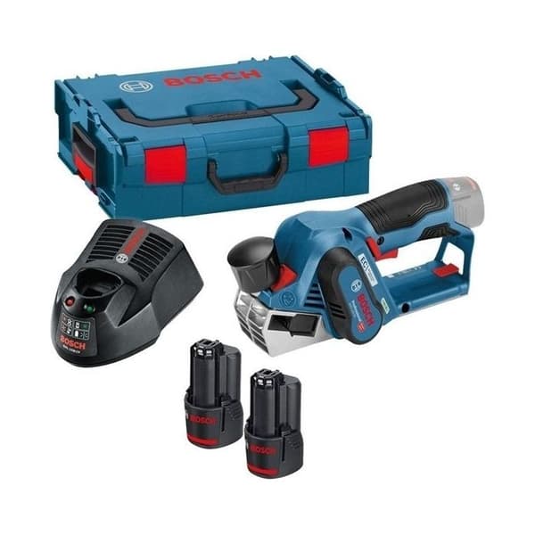 Hyvlar - BOSCH - GHO 12V-20 - 2 3Ah batterier - Laddare - L-BOXX box