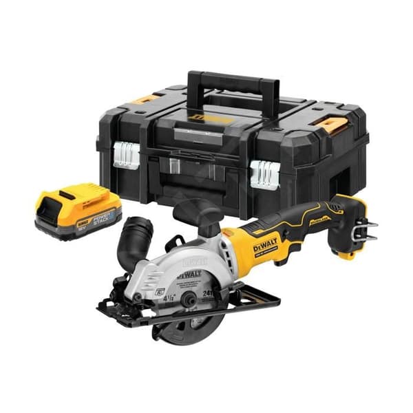 DeWALT Outillage Sladdlös cirkelsåg 115 mm 18V 1,7 Ah POWERSTACK DCS571E1T