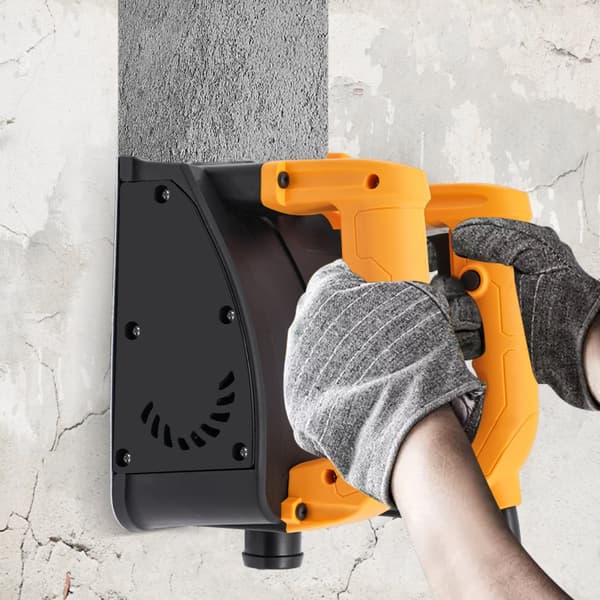 Elektrisk Vægplaner, 1200W Effekt, Wolframstål Klinger, Støvopsamlingssystem