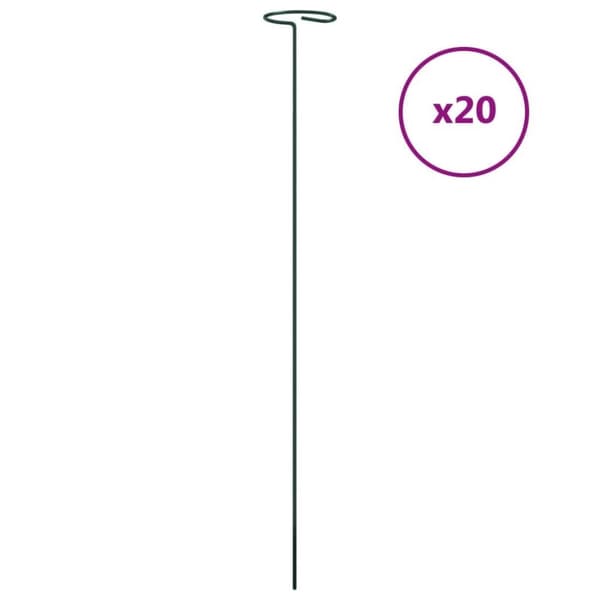 vidaXL Hageplanteplugger 20 stk mørkegrønn 61 cm stål