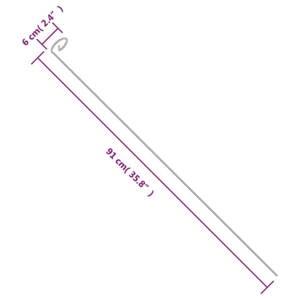vidaXL Hageplanteplugger 20 stk mørkegrønn 91 cm stål