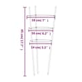 Miniatyrbillede 7 af 8: vidaXL plantestativ med 3 ringe 5 stk. 45 cm stål grøn