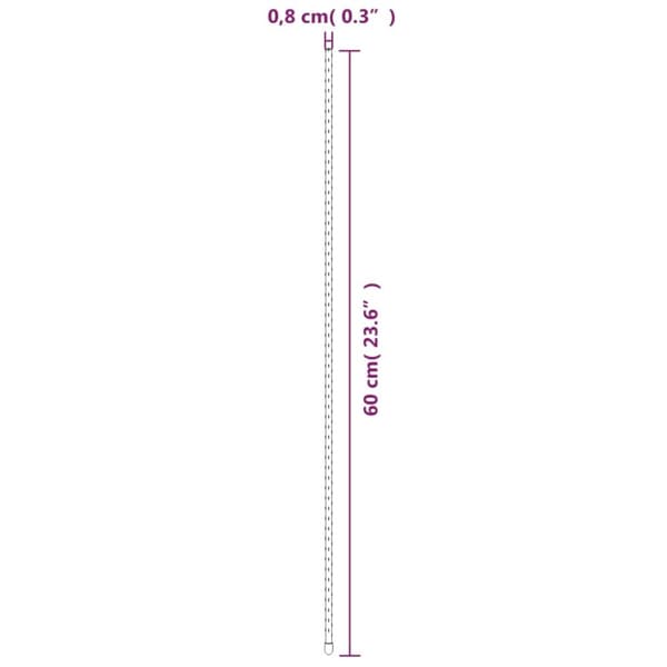 vidaXL plantespyd til haven 30 stk. 60 cm stål grøn
