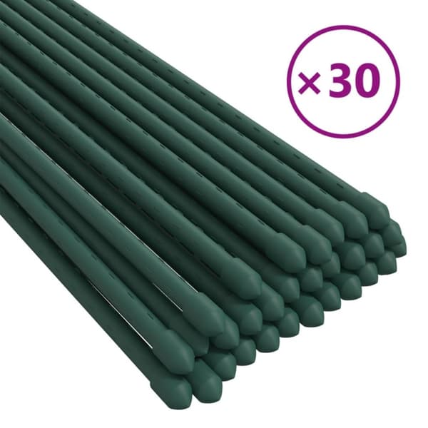 vidaXL plantespyd til haven 30 stk. 60 cm stål grøn