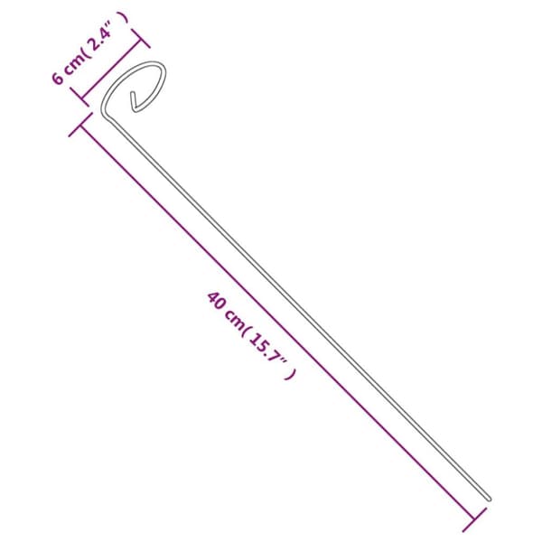 vidaXL Puutarhan kasvituet 20 kpl vihreä 40 cm teräs