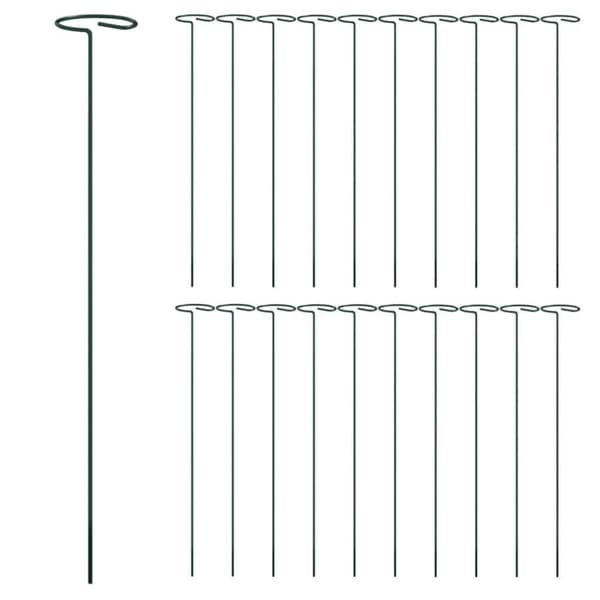 vidaXL Puutarhan kasvituet 20 kpl vihreä 40 cm teräs