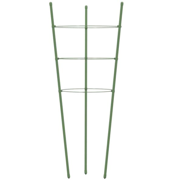 vidaXL plantestativ med 3 ringe 5 stk. 60 cm stål grøn