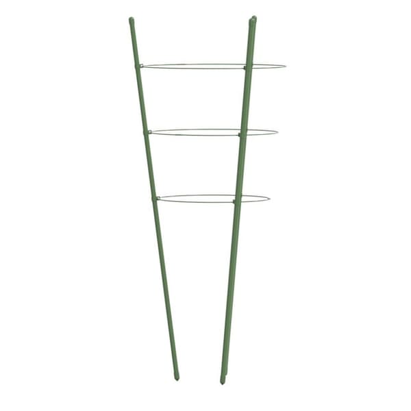 vidaXL plantestativ med 3 ringe 5 stk. 60 cm stål grøn