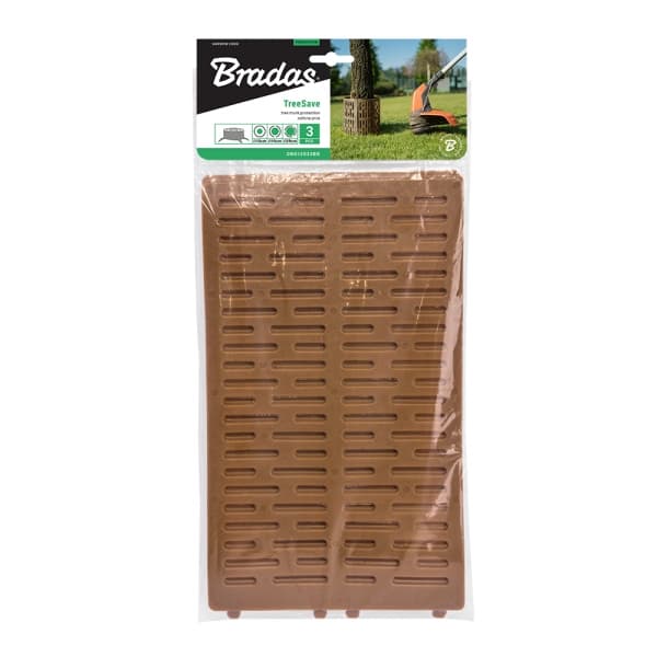 Set med 5 produkter. Trestammebeskyttelse 3stk, brun