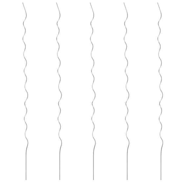 vidaXL spiralformede plantestøtter 5 stk. 110 cm galvaniseret stål -  Plantesøjler & støttegitre