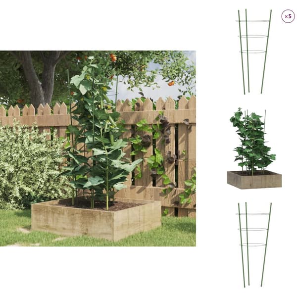 Kasvikehikot & -tuet - Living Puutarhan kasvituet 3 rengasta 5 kpl vihreä 75 cm teräs