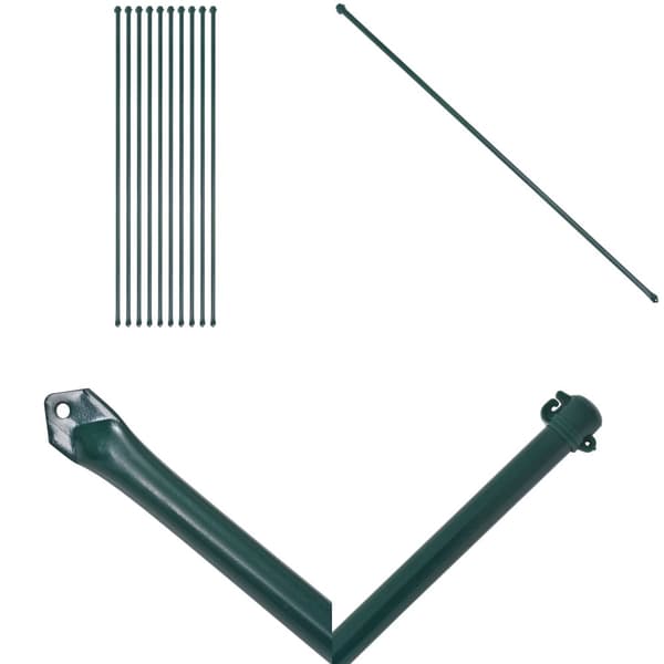 Plantestænger 10 stk. 1,5 m metal grøn - Plantestang - Plantestænger - Home & Living