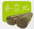Pikkukuva 11 / 11: Bambukepit, bambu sauvat 120 cm 12/14 mm /100 kpl/