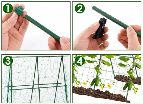 Stel til klatreplanter XXL Støtte til agurker tomatplanter 120x80