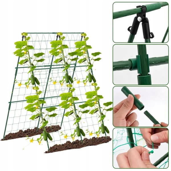 Stel til klatreplanter XXL Støtte til agurker tomatplanter 120x80