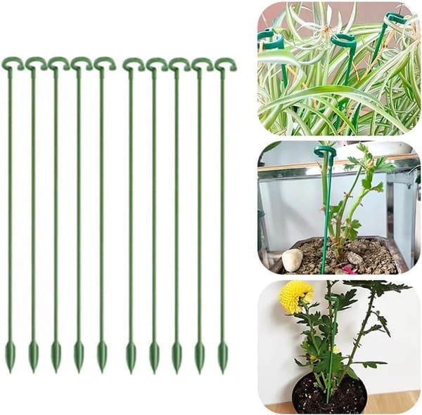 Plantestøtte Blomsterpinde Pottestøtte til planter og blomster, pakke med 10 stk. 27cm