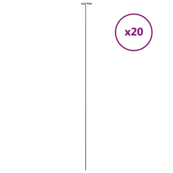 Växtstöd 20 st mörkgrön 91 cm stål