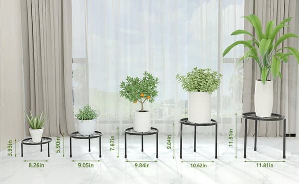 Lollanda Blomställning, växtställ, blomkrukställning, blomsterstöd, för trädgård och balkong, 5-delars set