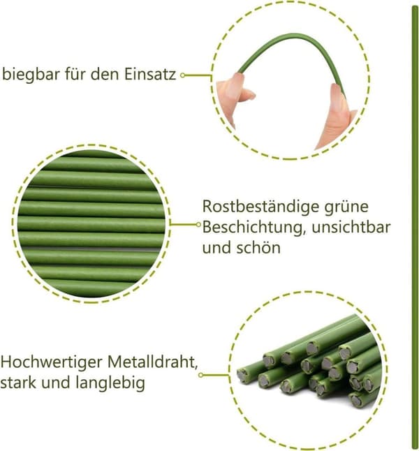 Lollanda Växtstöd/Krukstöd - Stöd för Växter & Blommor - 20-pack  - 40 cm