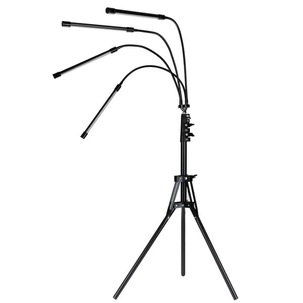 Plantelampe med 4 justerbare arme - LED