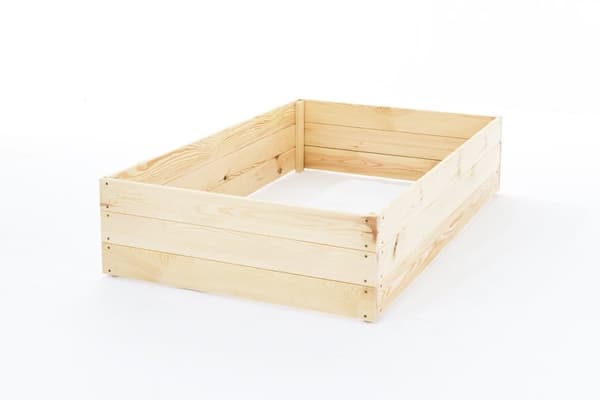 Grøntsagshavekasse - avlskasse - 120x80x27 cm - træ - med jorddug