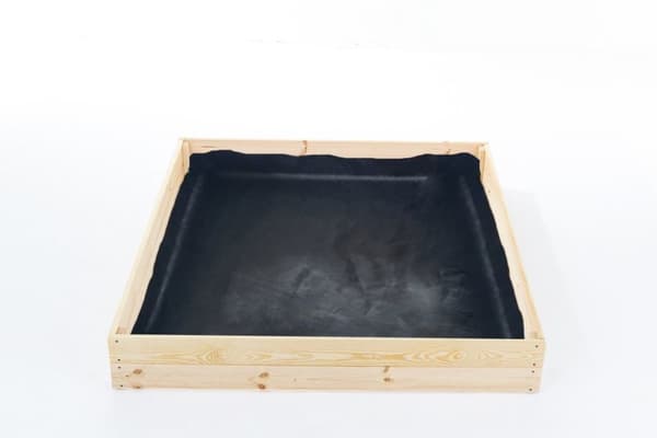 Grøntsagshavekasse - avlskasse - 120x100x18 cm - træ - med jorddug