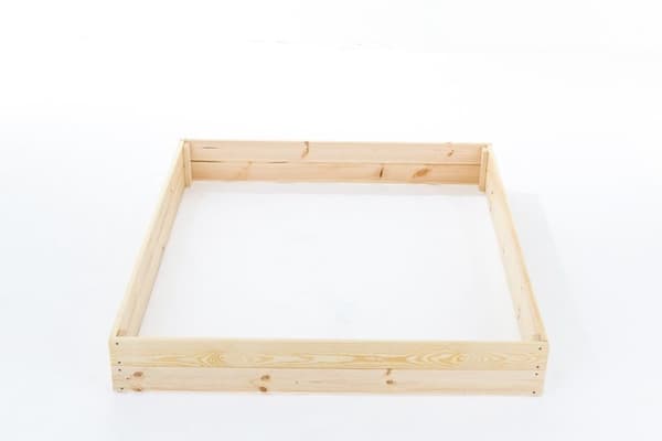 Grøntsagshavekasse - avlskasse - 120x100x18 cm - træ - med jorddug