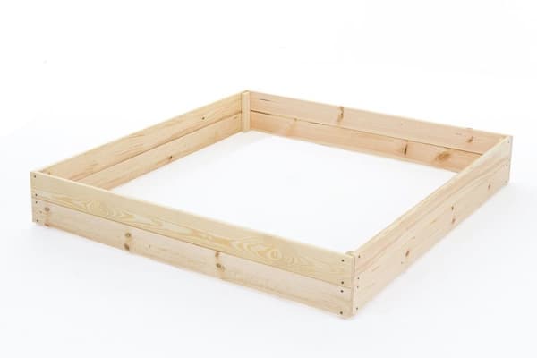 Grøntsagshavekasse - avlskasse - 120x100x18 cm - træ - med jorddug