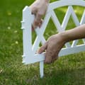 Miniatyrbillede 1 af 5: Lavt stakit til blomsterbed - Hvidt