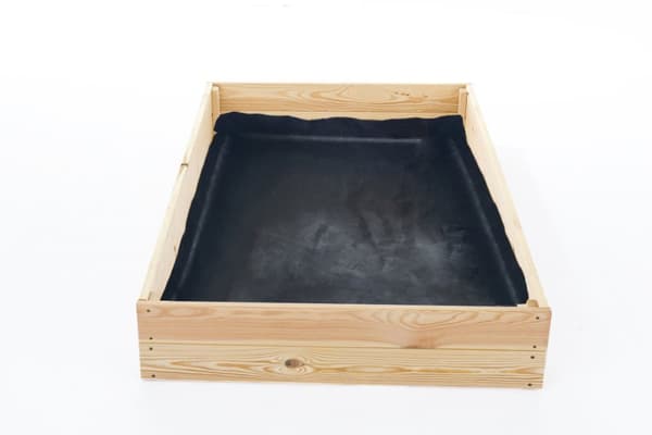 Grönsaksträdgårdslåda - avelslåda - 120x80x18 cm - trä - med markduk