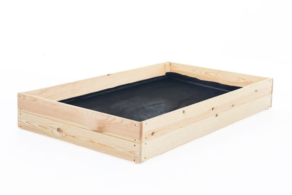 Vihannespuutarhalaatikko - kasvatuslaatikko - 120x80x18 cm - puu - hiottu kangas