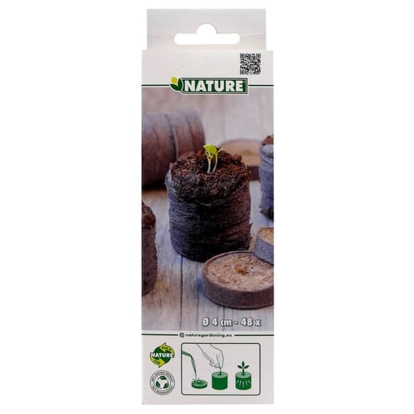 Nature tørvepiller 48 stk. diam. 4 cm