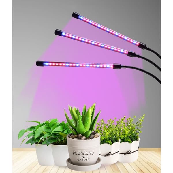 3 Head Grow Light 60 LED-lamppua Kasvinviljely Automaattinen ON/OFF
