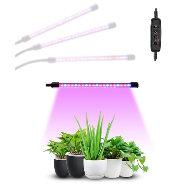 3 Head Grow Light 60 LED-lamppua Kasvinviljely Automaattinen ON/OFF