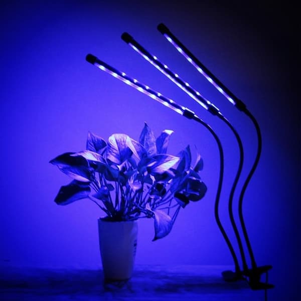 3 Head Grow Light 60 LED-lamppua Kasvinviljely Automaattinen ON/OFF