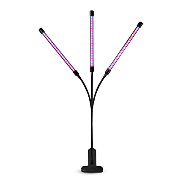 3 Head Grow Light 60 LED-pærer Plantedyrking Automatisk PÅ/AV
