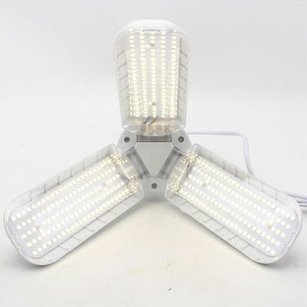 LED Grow Light 40W fullspektret plantelamper med 3 sammenleggbare blader