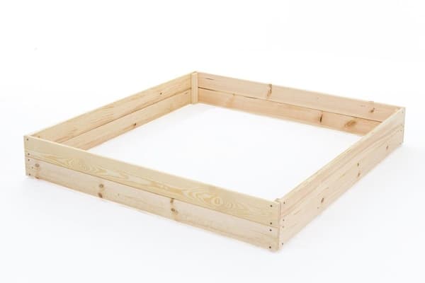 120x120x18 cm Bæredygtig Firkantet Havebed med Bunddug til Selvforsynende Liv