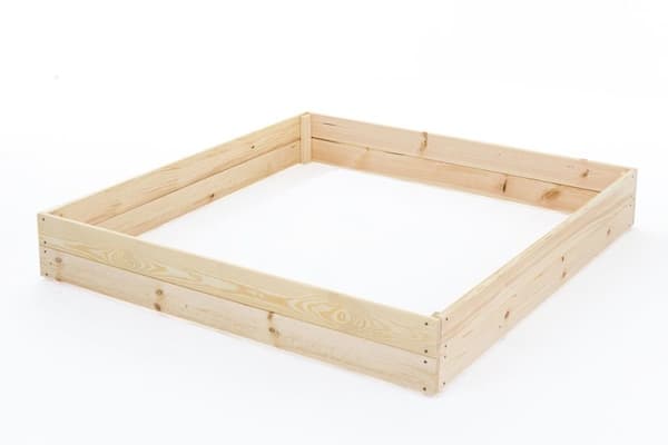 Letadgang 120x120x18 cm Fyrretræs Højbed til Ældre med Jordklæde