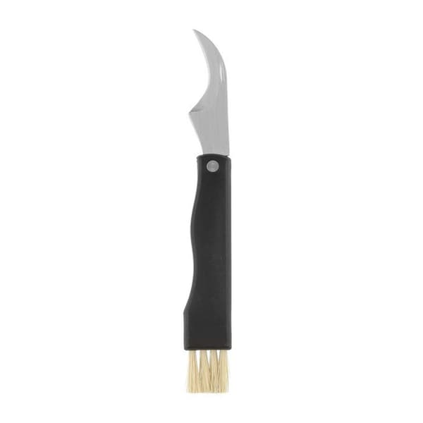 Marjukka sammenleggbar svampkniv med børste - 20,5 cm - Rustfritt stål