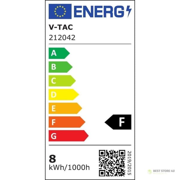 LED-remsa V-TAC SMD3528 600LED IP20 8W/m VT-3528 120-IP20 4000K 800lm