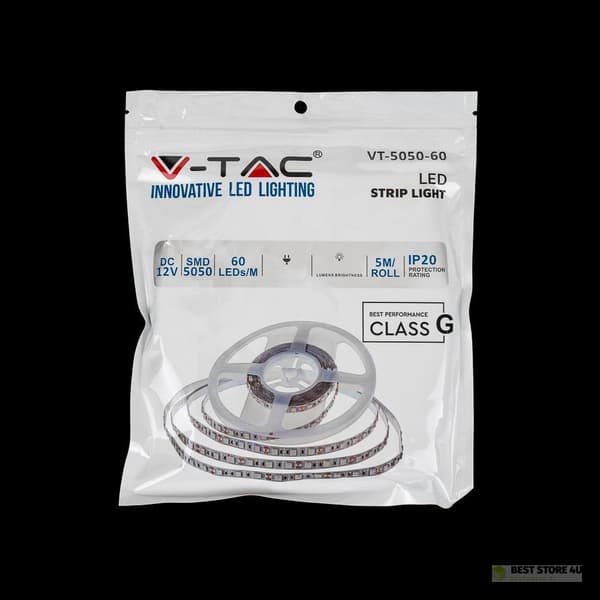 LED-remsa V-TAC SMD5050 300LED IP20 11W/m VT-5050 60-IP20-11 Färg Röd