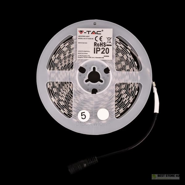 LED-remsa V-TAC SMD5050 300LED IP20 11W/m VT-5050 60-IP20-11 Färg Grön