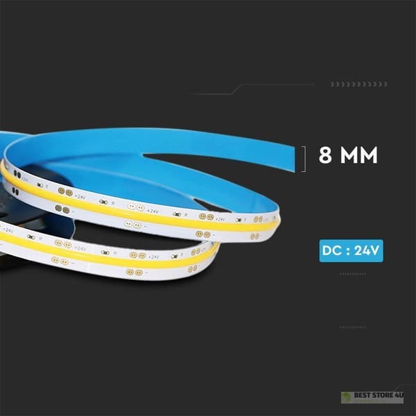 V-TAC LED-remsa Spotless COB 280LED 24V 10W/m VT-COB 4000K 800lm