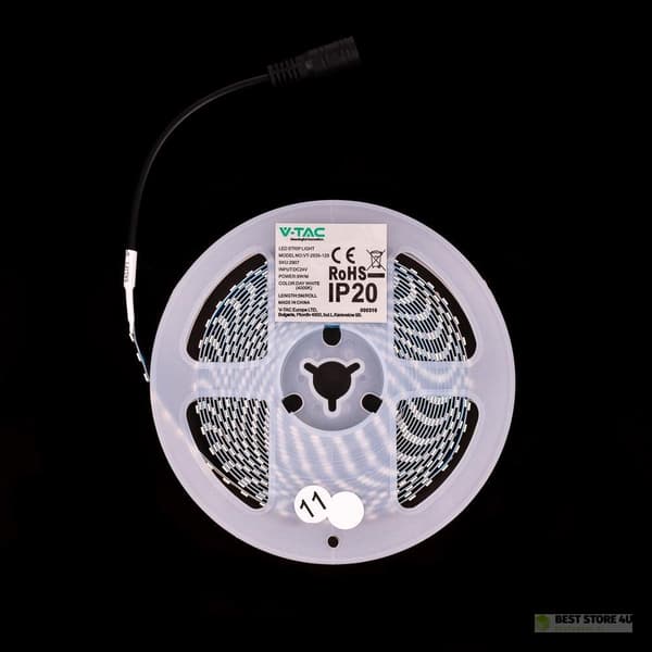 LED-nauha V-TAC SMD2835 128LED 24V IP20 Leveys 4mm VT-2835 128 4000K 1200lm