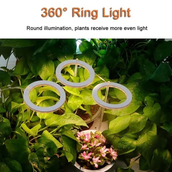 Lollanda USB LED Växtlampa 4000K/ växtbelysning, fullspektrum inomhusväxtlampa - Timer, Justerbar - lämplig för små växter