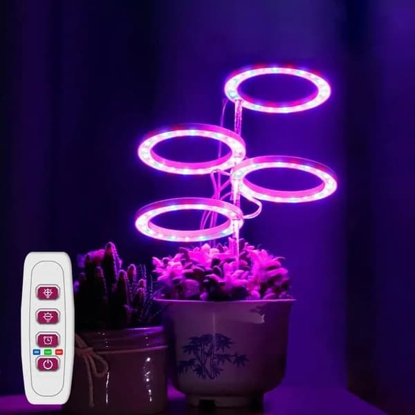 Lollanda USB LED Växtlampa 4000K/ växtbelysning, fullspektrum inomhusväxtlampa - Timer, Justerbar - lämplig för små växter