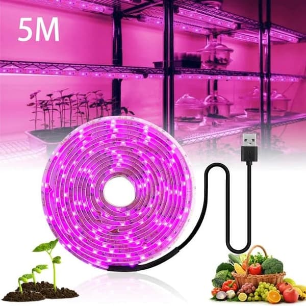 Lollanda Fullspektrum USB LED Växtlampa / växtbelysning – Klippbar, Växthus - lämplig för små växter