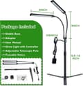 Miniatyrbillede 7 af 7: OBOSOE Double Arm Grow Light - Fuldspektret LED indendørs vækstlys med automatisk tænd/sluk og 5 dæmpningsniveauer - højdejusterbar 25-63cm