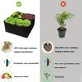 Miniatyrbild 7 av 9: Lollanda Trädgårdsodlingspåse i tyg – upphöjd odlingsbädd med flera fack, för örter, blommor och grönsaker